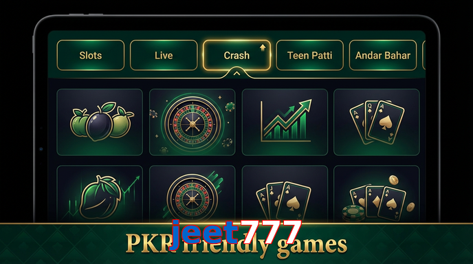 Game list for Jeet777 games section